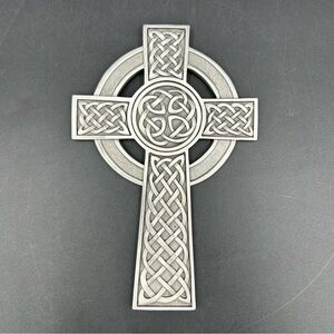 Celtic Wall Cross Jeweled Cross Co 2000 Pewter Finish Knotwork Christian Decor